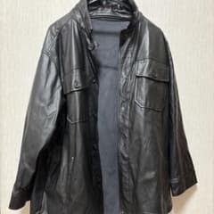 ブラックレザーオーバーサイズジャケットのサムネイル