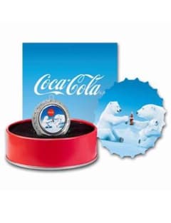 プレミア　コカコーラ　ホッキョクグマ　ボトルキャップ　オーナメント　ボックス付き プレミア コカコーラ ホッキョクグマ ボトルキャップ