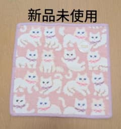 フェイラー モフモフネコチャン ハンカチ ペールピンク 新品未使用①