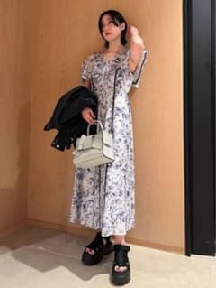 【美品・大特価！】フレイアイディー ラッフルカラーワンピース サイズ1のサムネイル