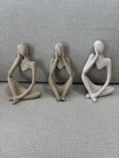 オブジェ 人物像 置物 3体セット インテリア 考える人のサムネイル