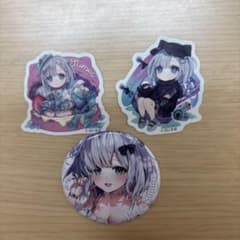 花芽すみれ　誕生日記念グッズ　ステッカー&缶バッジセットのサムネイル