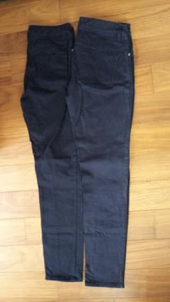 スキニーパンツ 黒 2本のサムネイル