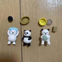 パンダ銭湯 ミニチュアフィギュア 3体セットのサムネイル