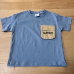 ZARA キッズ Tシャツ ブルー ポケット付き　86のサムネイル