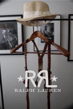 RRL (ダブルアールエル) メッシュ レザー サスペンダー イタリア製