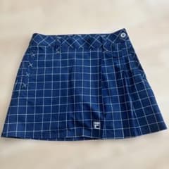 美品⭐︎FILA GOLF レディース スカート ネイビー チェック柄 - メルカリ