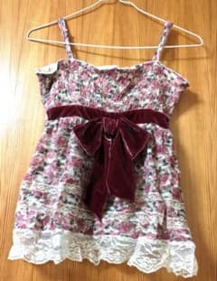LIZ LISA 花柄 リボン レース キャミソールのサムネイル