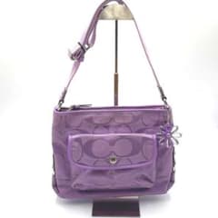 美品・希少】COACH コーチ ショルダーバッグ シグネチャー パープル