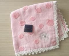 CLATHAS タオルハンカチ ピンク ドット柄のサムネイル