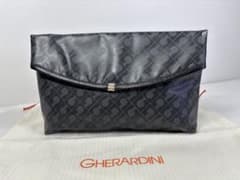 未使用級　GHERARDINI（ゲラルディーニ）クラッチバッグ　ブラック　袋のサムネイル