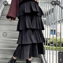 SpRay フリルロングスカート ブラックのサムネイル