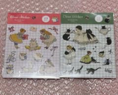 くらはしれい 透明シール 猫の日 ねこふんじゃった ステッカー