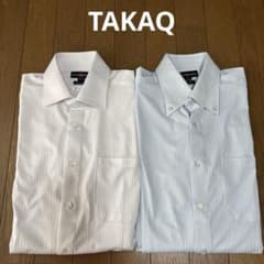 タカキュー　TAKAQ ワイシャツ スリムフィット　2枚セット アイロン不要のサムネイル
