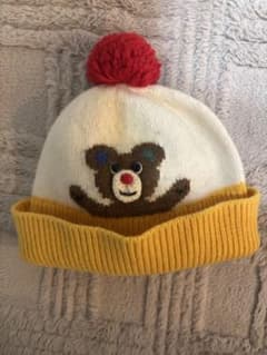 mikihouse クマ刺繍 ニット帽のサムネイル