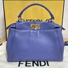 fendi フェンディ　ピーカブー　ミニ　ナッパレザー　シルバー金具　正規品