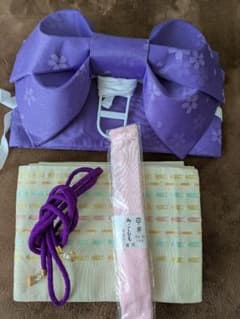 ☆*る様 桜模様 紫色 付け帯のサムネイル