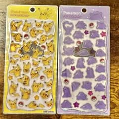 【2種セット】即日発送　ポケモン　プチドロップステッカー　ピカチュウ　メタモンのサムネイル