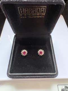 ルビー ピアス プラチナ900 - メルカリ