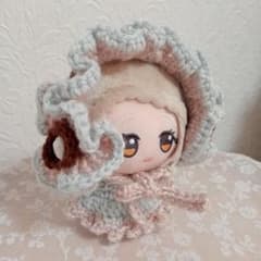 ちびぐるみ ぬい服 ヘッドドレス ワンピース セット チョコミント