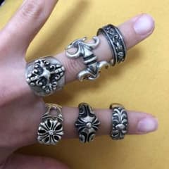 シルバーリング まとめ売り 925 クロム メンズのサムネイル