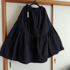 新品 ナイロン フレアスカート ブラック Fのサムネイル