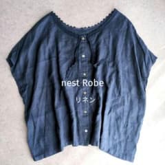 ✨美品✨ ネストローブ リネンドルマンブラウス レース襟 ワイドシルエット ✨美品✨ ネストローブ リネンドルマンブラウス レース襟 ワイド