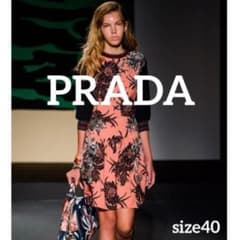 PRADA 2014 春夏 ワンピース 花柄 オレンジ スプリングコレクション 