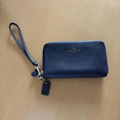COACH 長財布 リストレット付き ネイビー - メルカリ