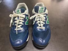 New Balance 574 ネイビー/グリーン スニーカーのサムネイル
