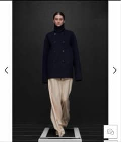 HYKE DOUBLE FACE PEA COAT(BLACK) 2024AW - メルカリ