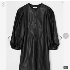 moussy レザーワンピース　黒のサムネイル