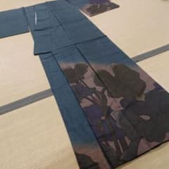 別誂大島紬訪問着正絹袷作家創作品パールトーン加工済 - メルカリ