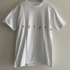 FUNG Tシャツ ホワイト フラガール柄 S