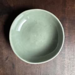 江戸後期　三田青磁　中皿2枚　直径19.3㎝ 東さ7-0202① 50137】 三田青磁 菱 手塩皿（1個） 江戸/ Mita Seiji small