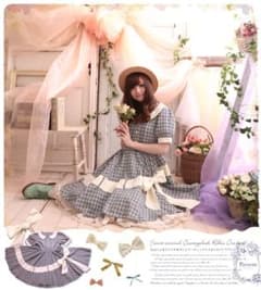favorite　カントリーチェック×リボンのフレアワンピースのサムネイル