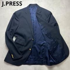 美品✨J.PRESS 紺ブレ テーラードジャケット 金ボタン 総裏 AB6 L