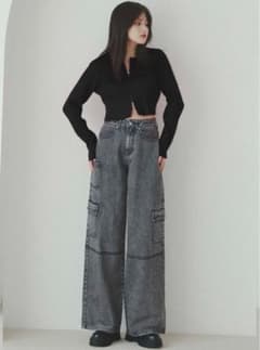 今田美桜 ダブルジップショート丈ニットトップス[gn150]のサムネイル