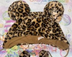 ディズニー ミニー ミッキー ヒョウ柄 帽子（ぬいぐるみ付き）のサムネイル