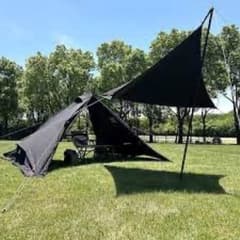 Go glamping 山稜 二又ティピーテント TC 180 黒色▫️使用1回 Go glamping 山稜 二又ティピーテント TC 180 黒色▫️使用1回