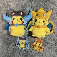 タグ付き】メガリザードンX・Y ポンチョ ピカチュウ ぬいぐるみ