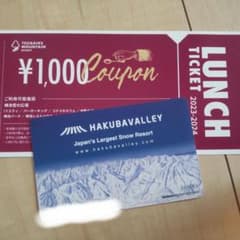栂池高原スキー場リフト券＋ランチ券1000円のサムネイル