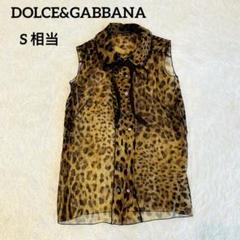 D&Gドルチェアンドガッバーナ【レオパードノースリーブブラウス