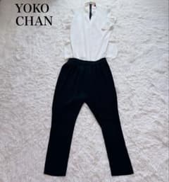 【美品】YOKO CHAN オールインワン　武井咲着用　ブラック×ホワイト　36 美品】YOKO CHAN オールインワン 武井咲着用 ブラック×ホワイト 36