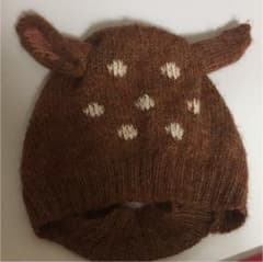 oeuf ベビー ニット帽 アルパカ100% ☆美品☆のサムネイル