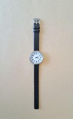 無印良品 腕時計 公園の時計 小 黒革 ソーラー