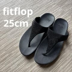fitflyp ビジュー付き ブラック トングサンダル　25cm US8のサムネイル