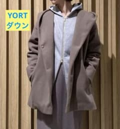 【最安値】ヤマダヤ　YORT　フードダウンコート ヤマダヤCLOVE YORT フード付きダウンコート キルティングダウン90