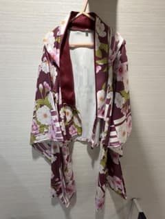 赤紫色 花柄 袴 サイズ120のサムネイル
