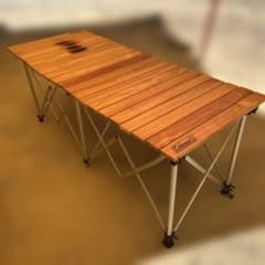 Coleman ナチュウラルウッドカウンターテーブル - メルカリ